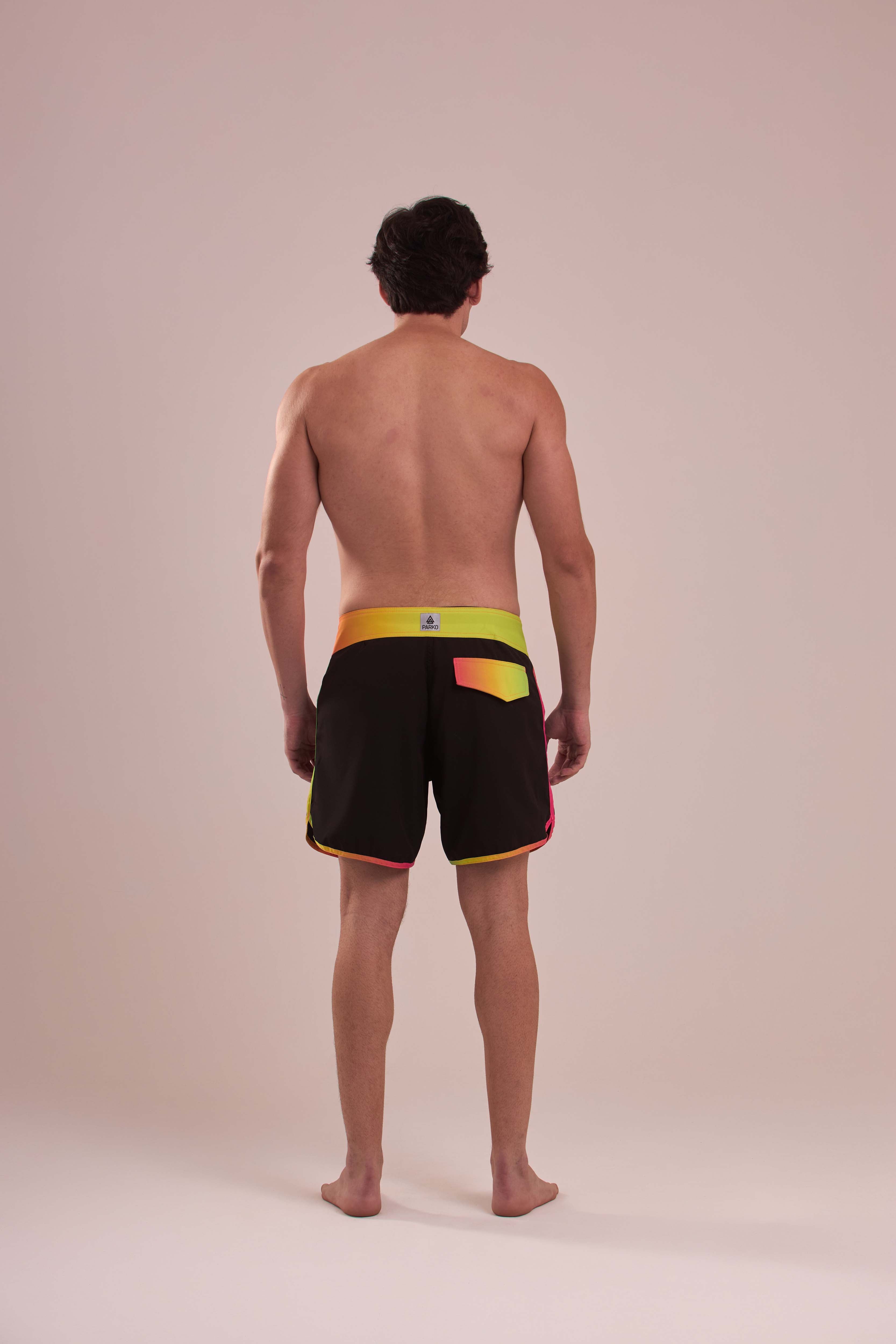Boardshort Surf Retrô Degradê Neon
