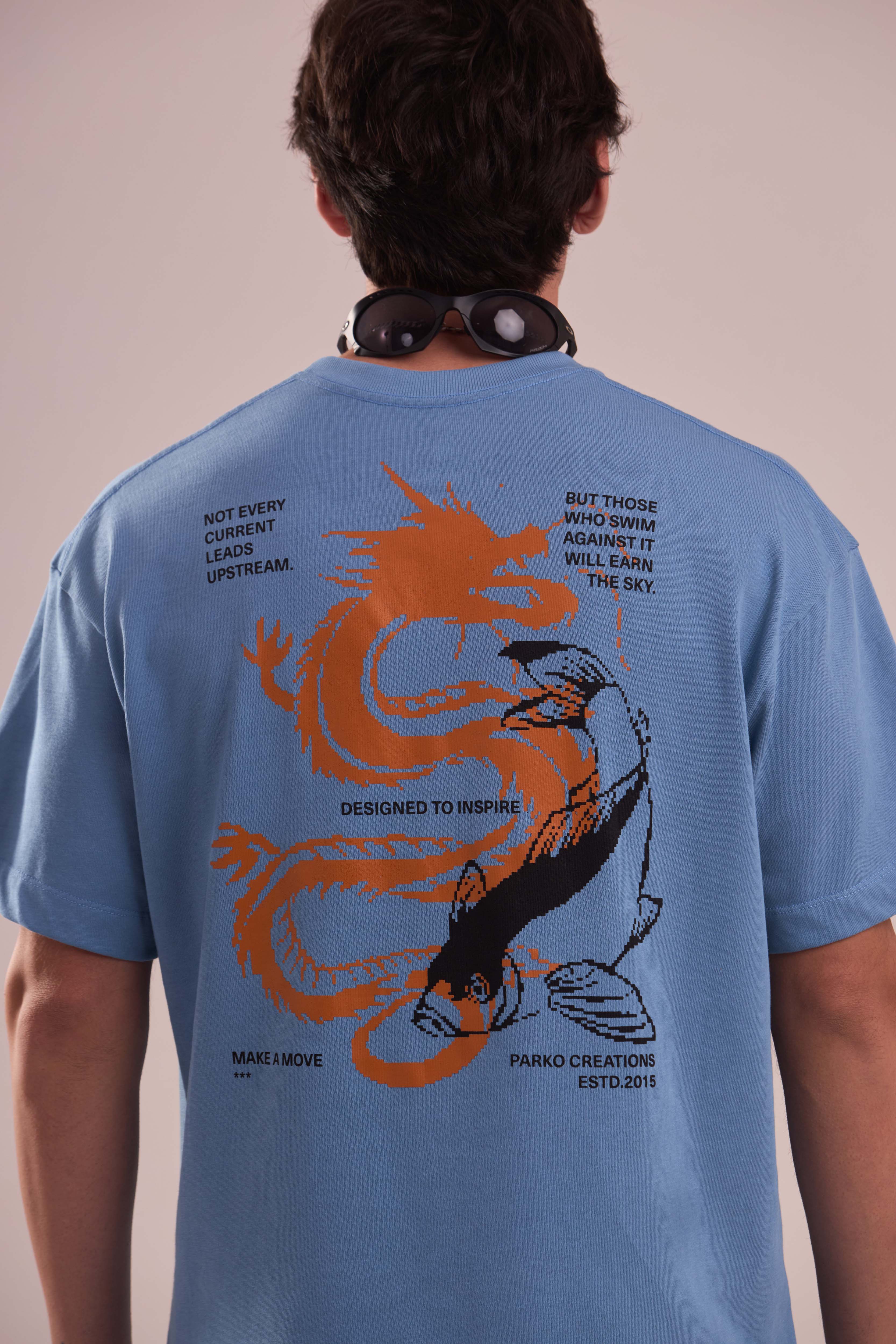 Camiseta Over Boxy Carpa Dragão