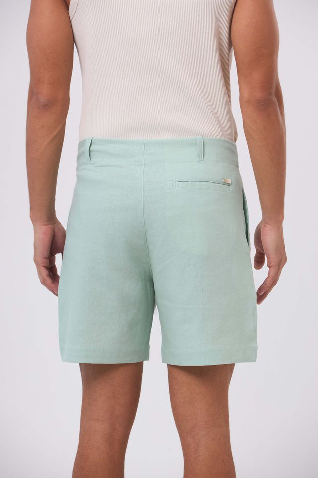 Bermuda De Linho Essential Mint