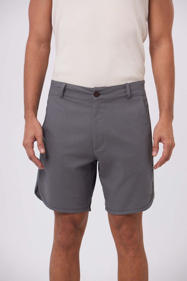 Bermuda de Linho Daily Cinza