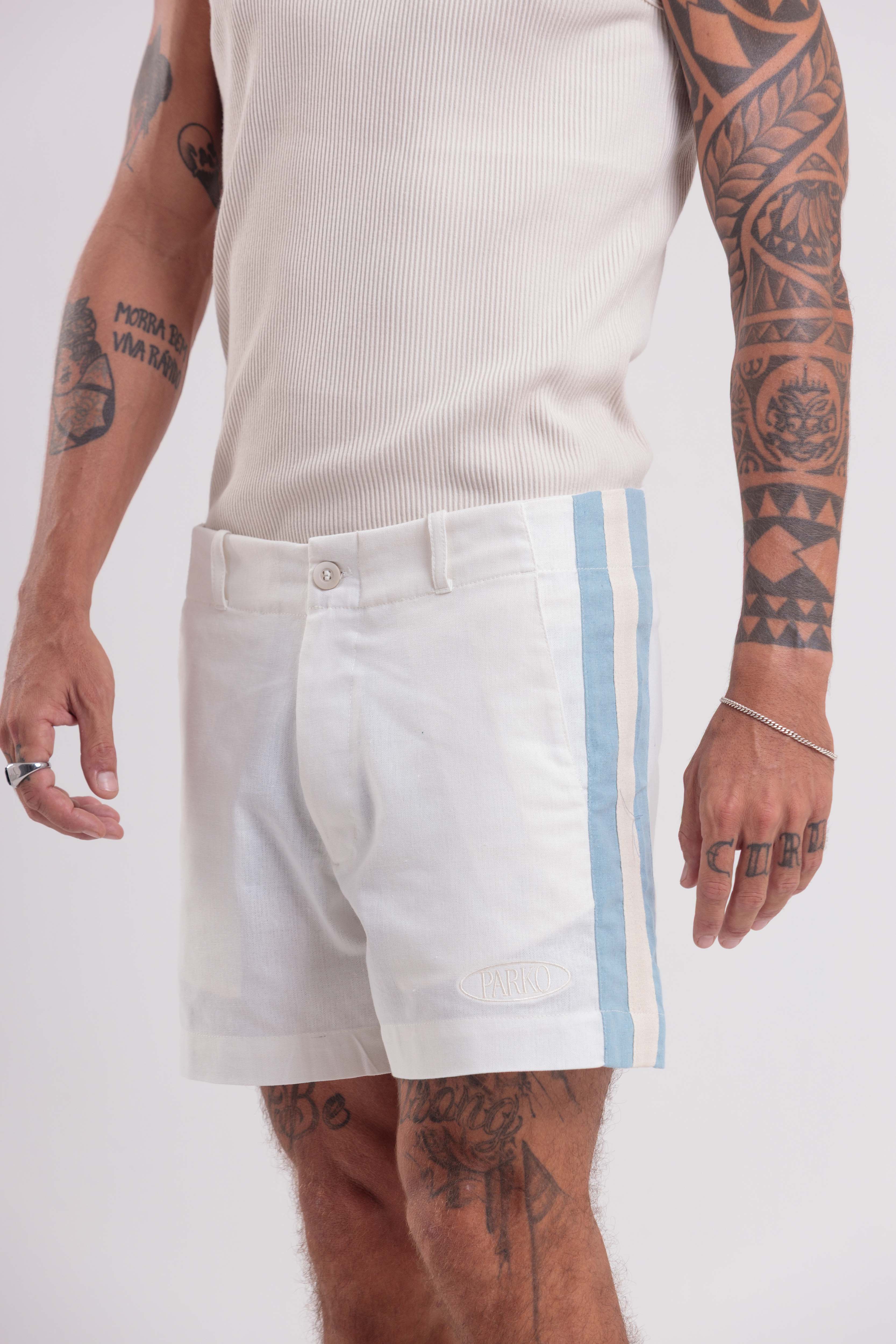 Bermuda De Linho Pipa Tailor Off White