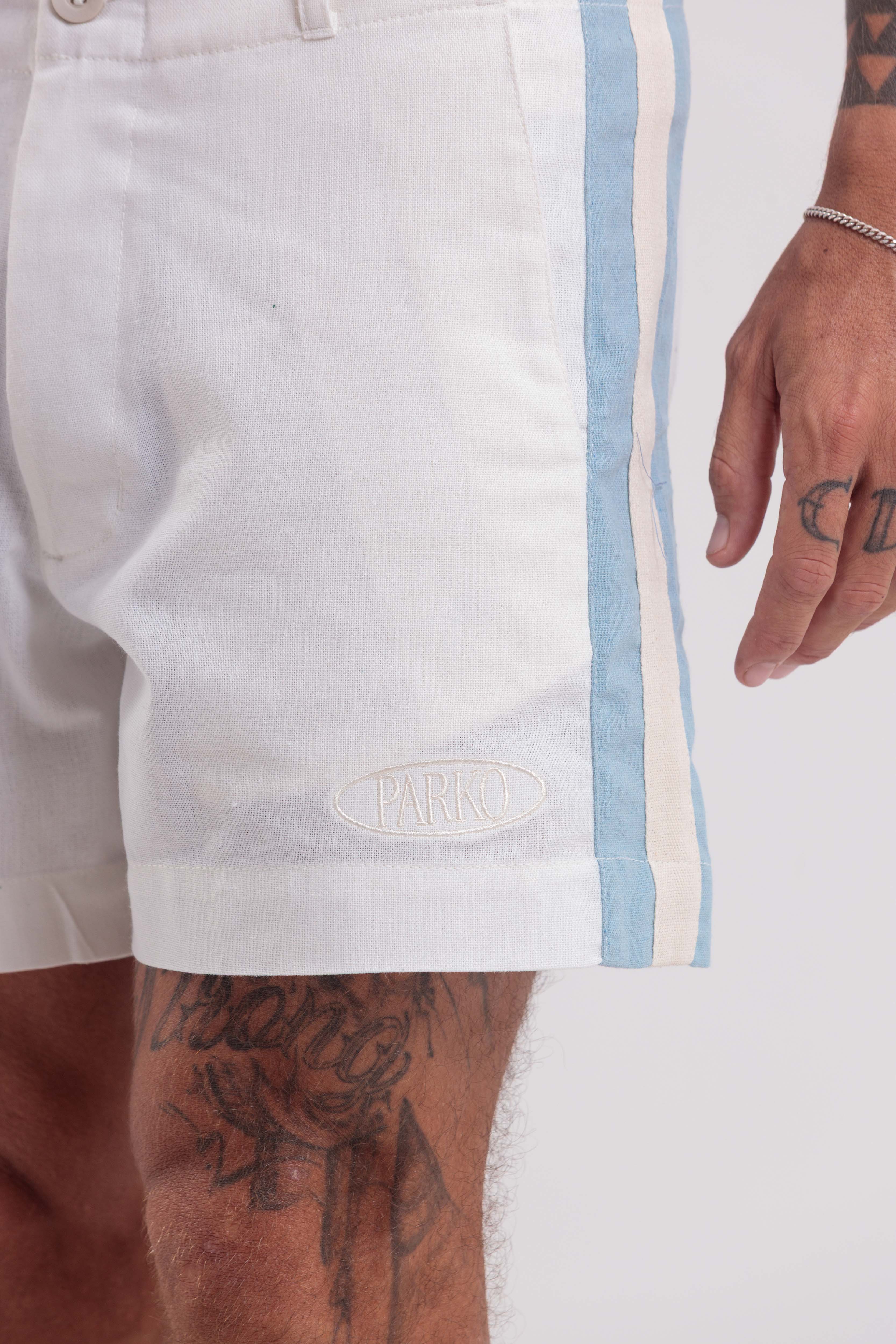 Bermuda De Linho Pipa Tailor Off White