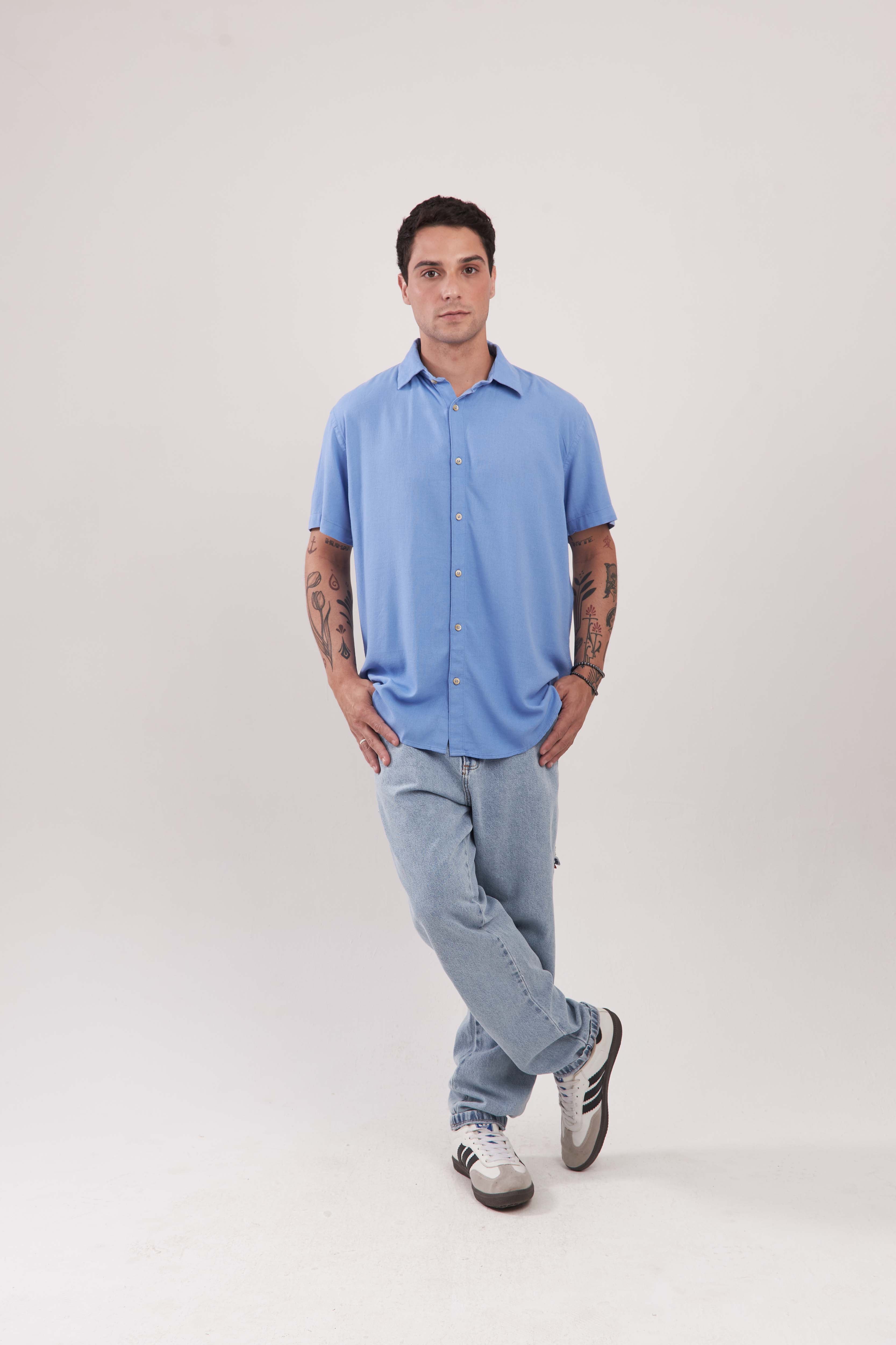 Camisa Essential Wash Blue