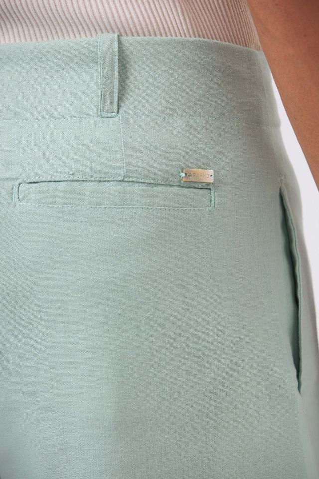 Bermuda De Linho Essential Mint