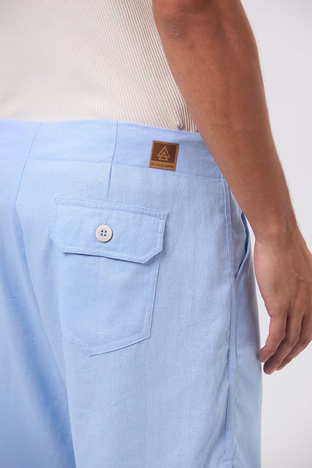 Bermuda de Linho Cali Blue